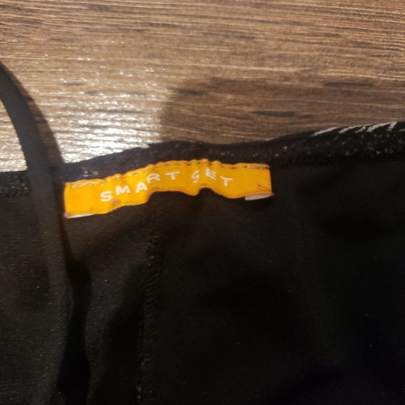 Black floral print Smart Set pantsuit - Picture 2 of 7